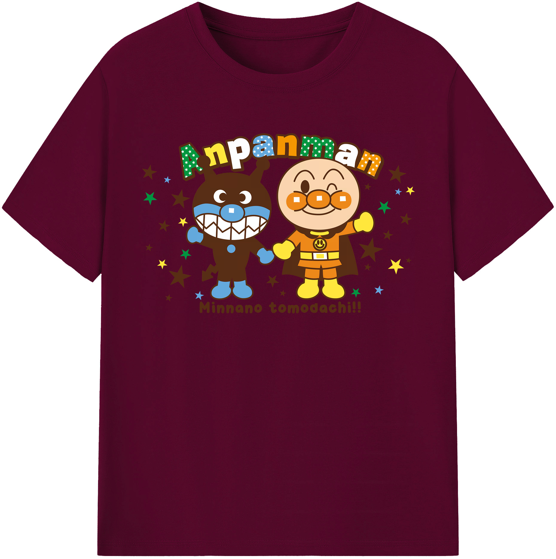 （画像用） アンパンマン Anpanman レディースカジュアルプリントTシャツ（綿100％）